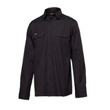 KING GEE WORKCOOL PRO STRETCH RIPSTOP LONG SLEEVE SHIRT   CHARCOAL  SIZE MEDIUM