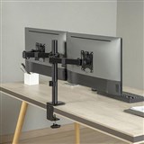 Brateck DualMonitor Steel Articulating Monitor Mount Fit Most 1732 Monitor Up to 20KG VESA 75x75100x100  Black