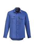SYZMIK MENS OUTDOOR RIPSTOP LONG SLEEVE SHIRT  BLUE  SIZE SMALL